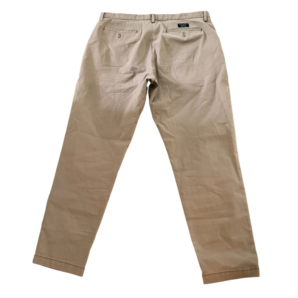 Banana Republic Lived-In Chino Athletic Fit Khaki Pants Mens 35x32 Tan Trousers - Picture 2 of 6